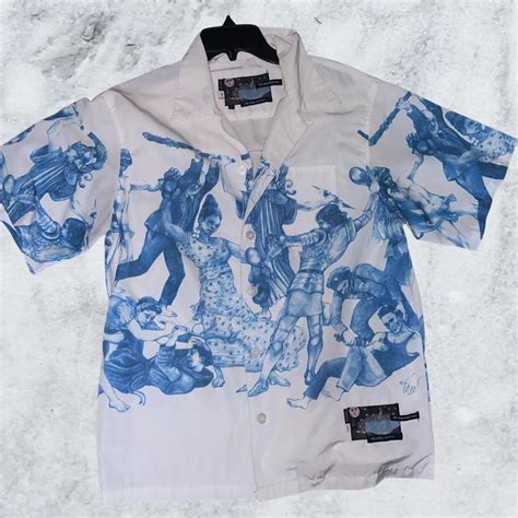 prada button up white|Men's Shirts .